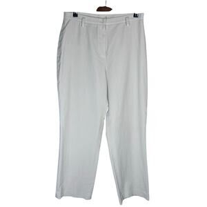 Ralph Lauren Ivory Velvet Straight Leg‎ Dress Pants Women's 14P Preppy Career